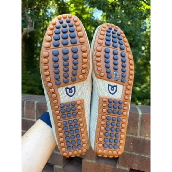 Rothys The Driving Moccasin Mens 11.5 Sand Beige Knit Slip On Penny Loafers main image 9